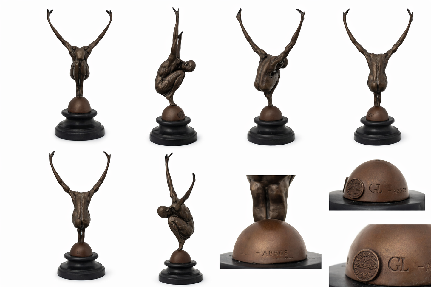 Milo (1910–1978) – Bronzen acrobaat in balans | Art Deco sculptuur