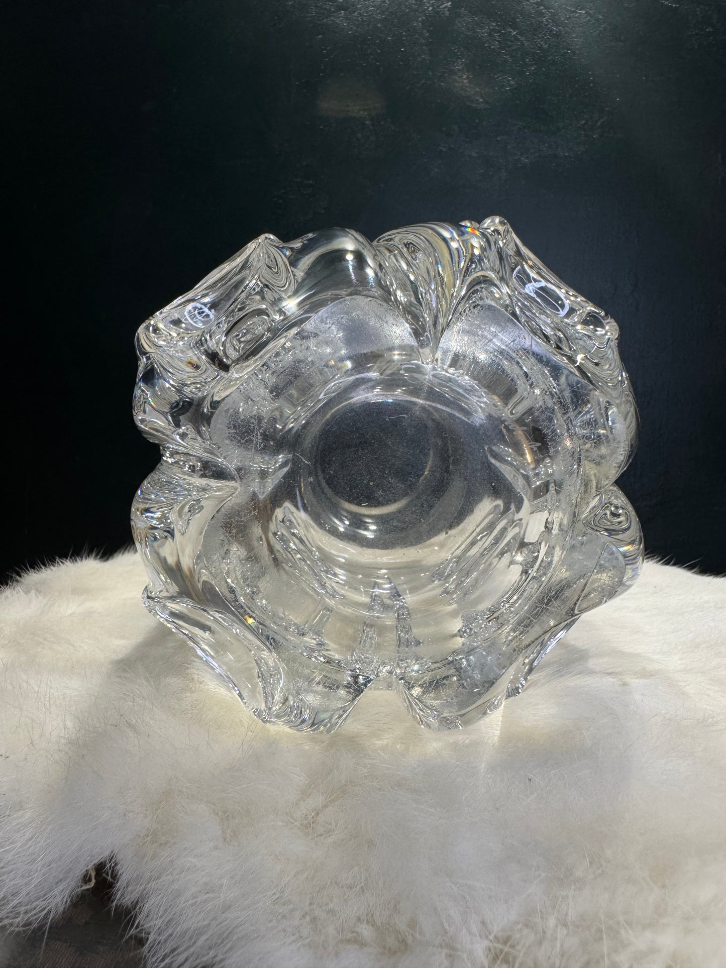 Val Saint Lambert Kristallen Vaas - Antonio & Guido Bon - Vintage Belgisch Kristal ca. 1950