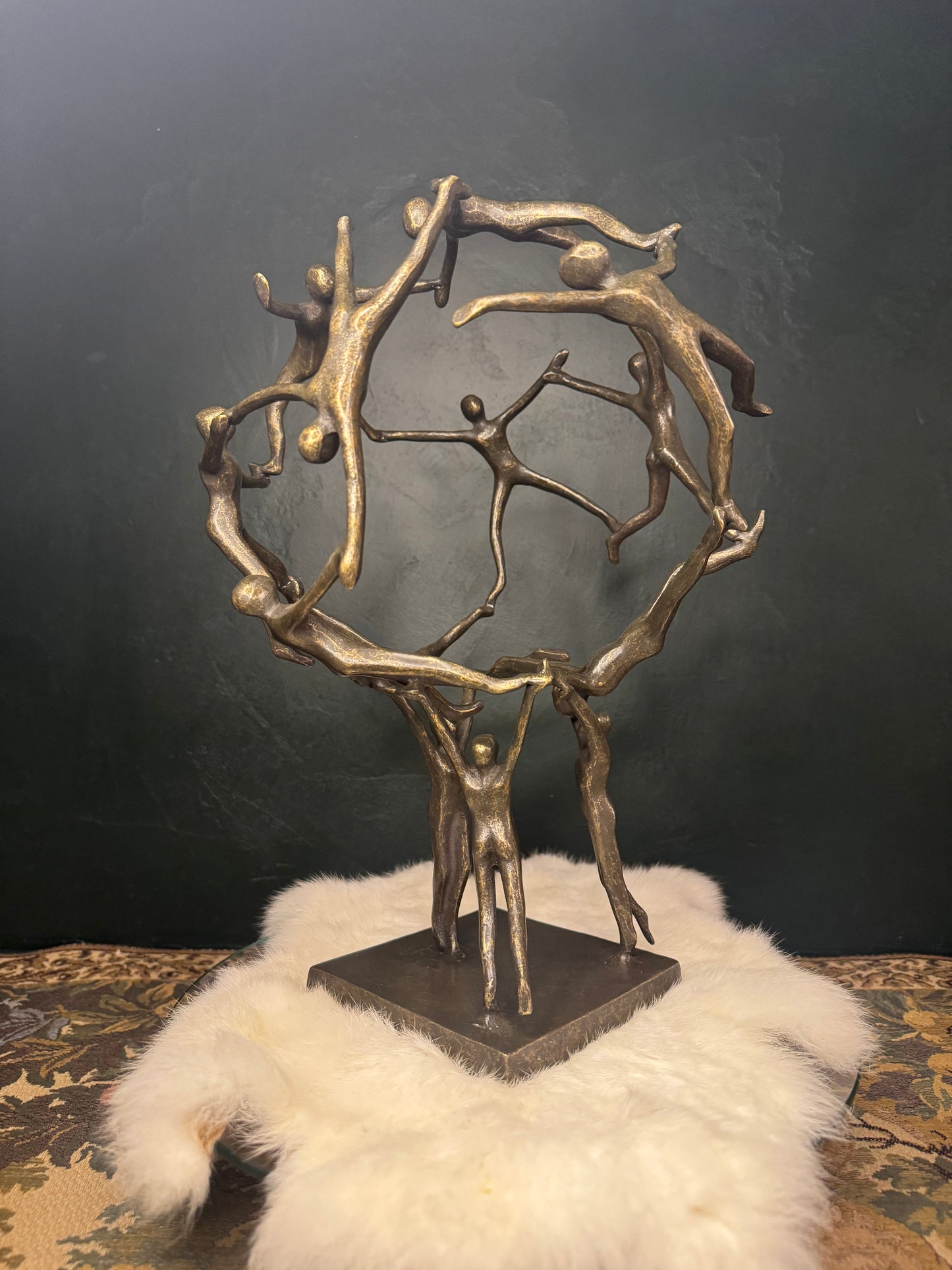 Benjamin Wouters (XX) - Bronzen Sculptuur 'Human Globe' - Hedendaagse Kunst