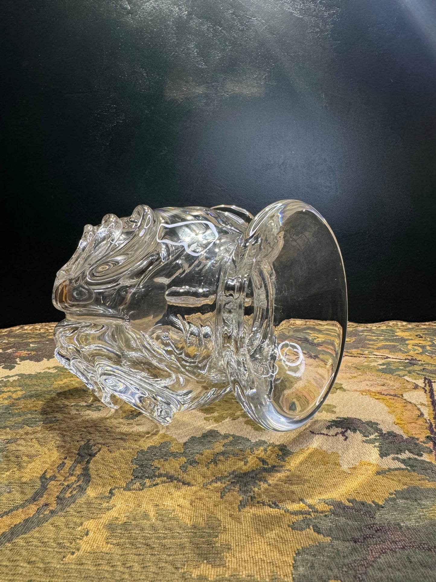 Val Saint Lambert Kristallen Vaas - Antonio & Guido Bon - Vintage Belgisch Kristal ca. 1950