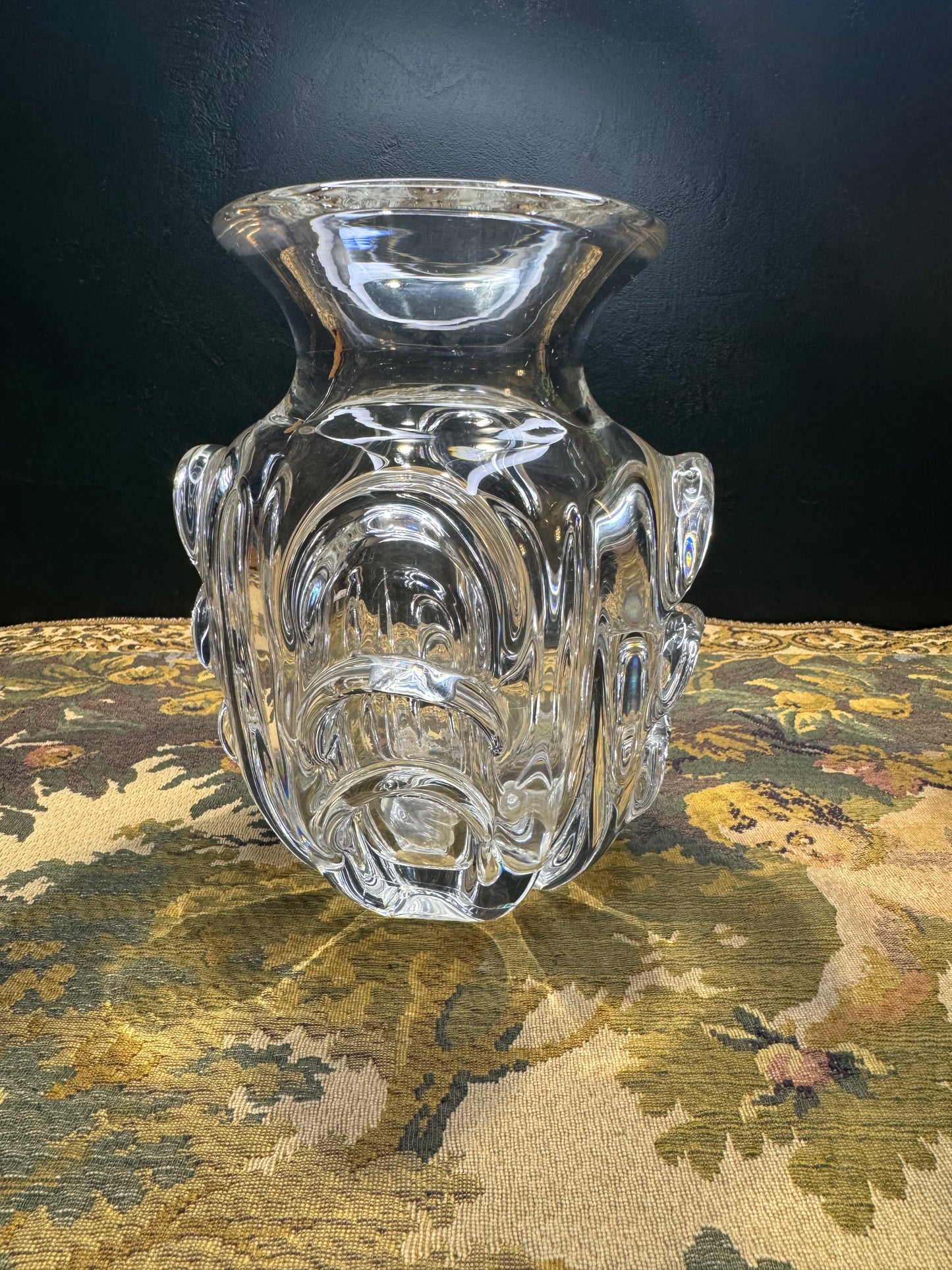 Val Saint Lambert Kristallen Vaas - Antonio & Guido Bon - Vintage Belgisch Kristal ca. 1950