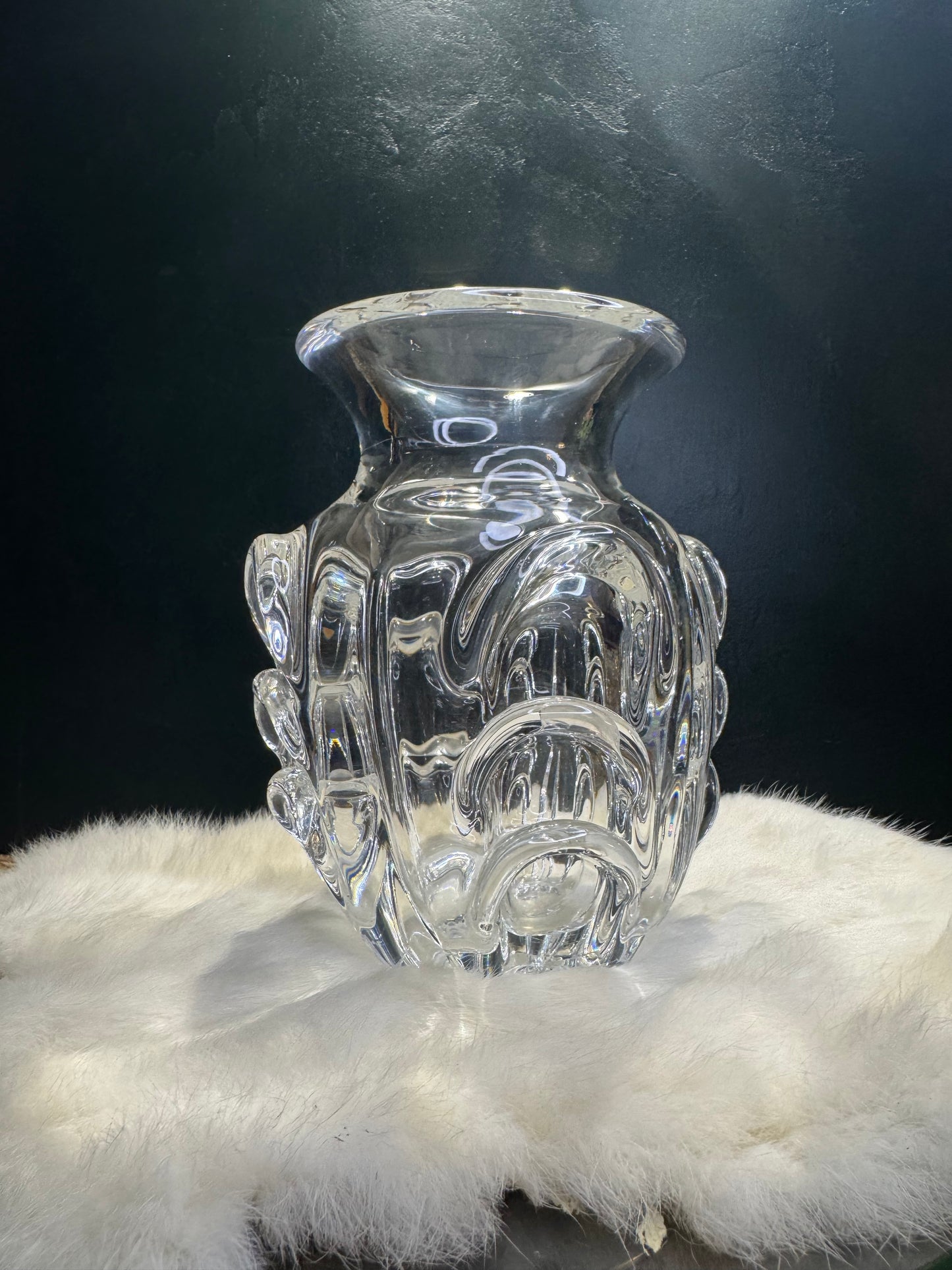 Val Saint Lambert Kristallen Vaas - Antonio & Guido Bon - Vintage Belgisch Kristal ca. 1950