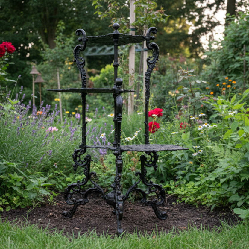 planten tafel geposeerd in tuin