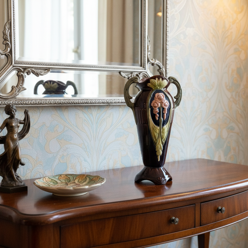 vaas op een klassiek tafel gestald