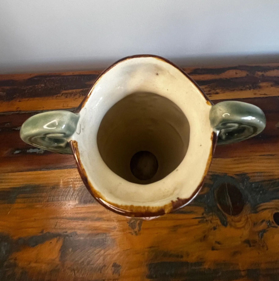 Antieke Art Nouveau Majolica Vaas - Barbotine Frankrijk 1900-1930 - Groot Formaat