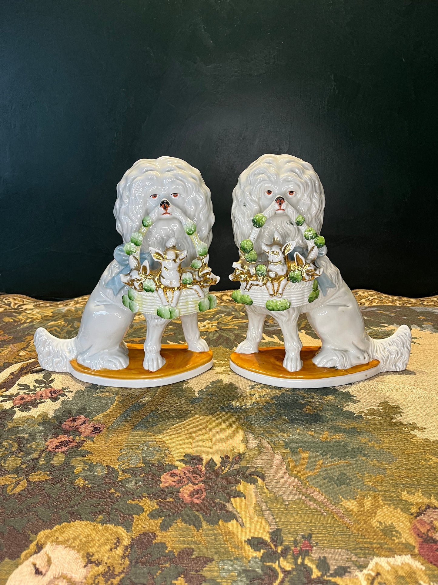 Staffordshire Schouwbeelden - Antiek Porselein Paar - Victoriaans England