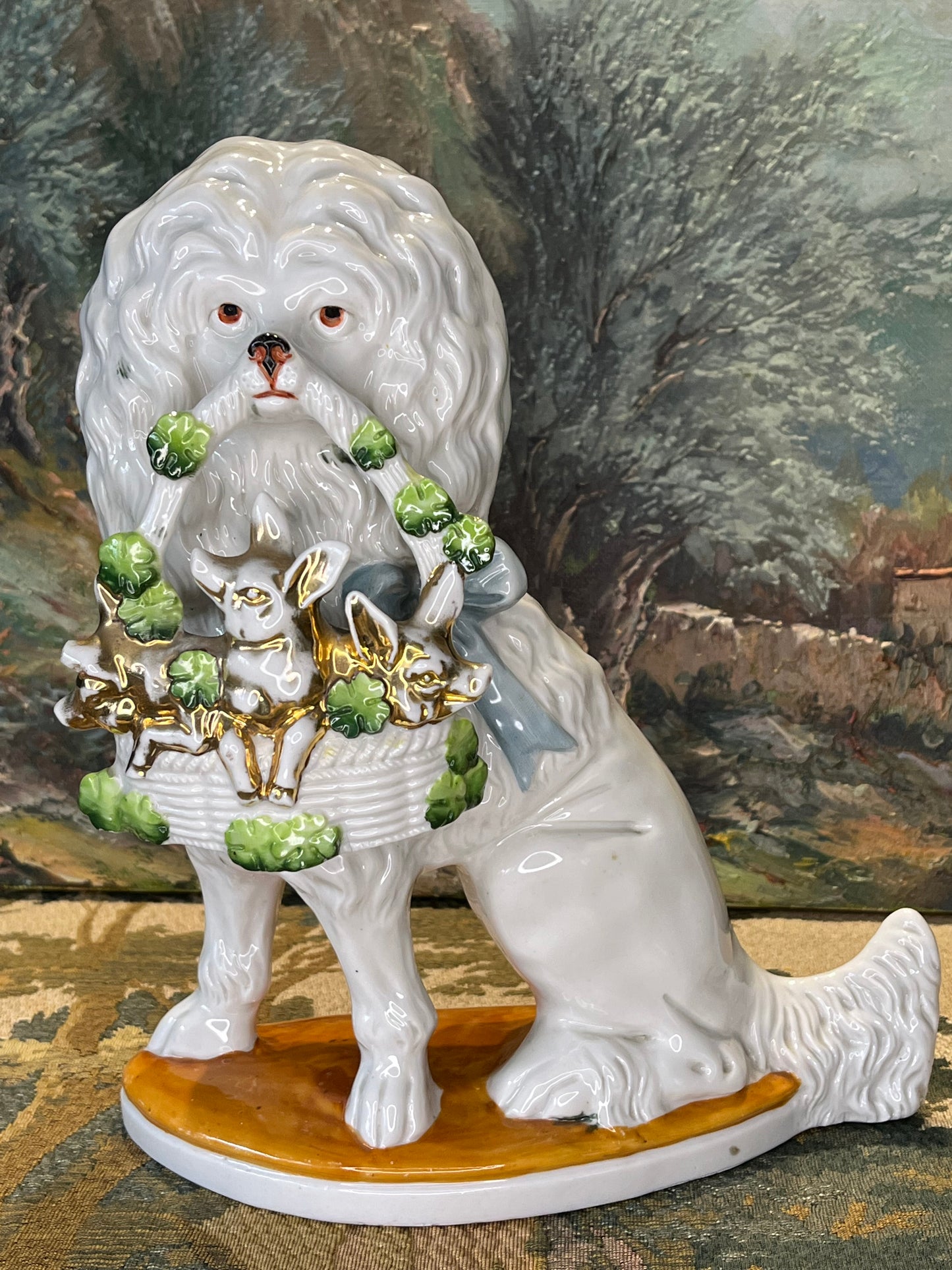 Staffordshire Schouwbeelden - Antiek Porselein Paar - Victoriaans England