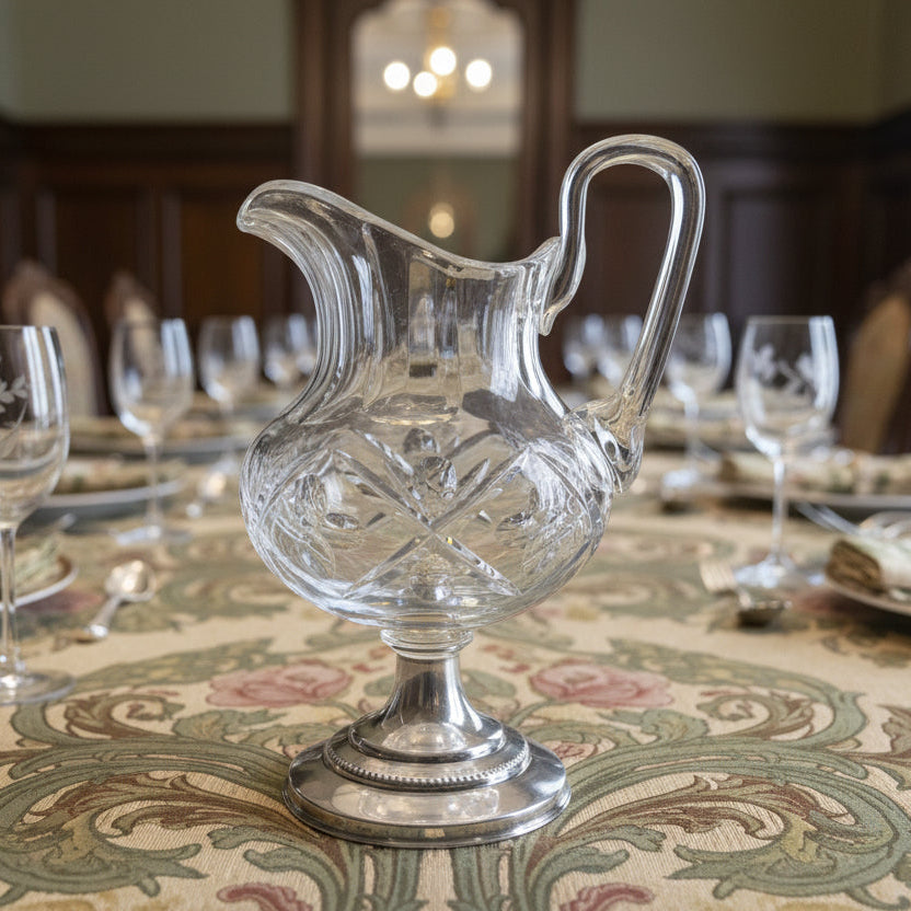 melkkannetje op een mooie gedekte tafel