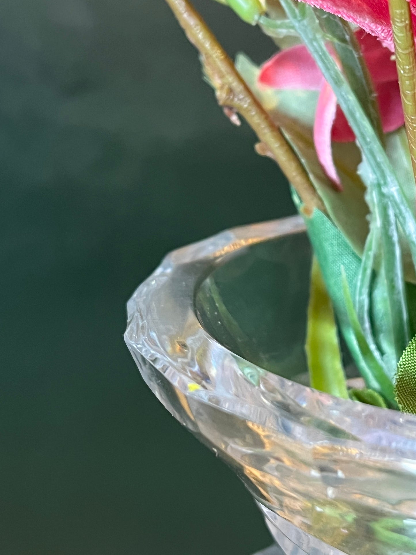 Antieke Pinwheel Kristallen Bolvaas - Loodkristal Facet Geslepen - 19e Eeuw