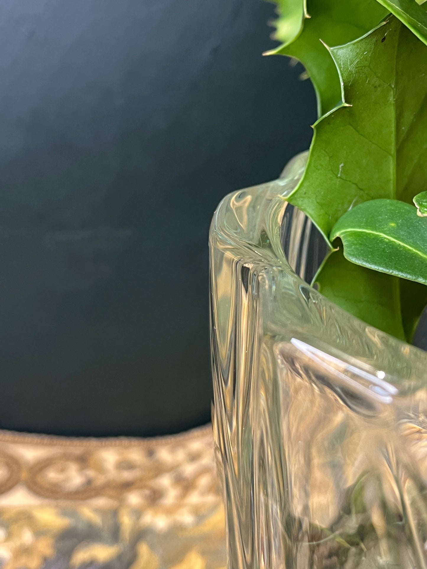 Vintage Murano Loodkristallen Vaas - Swirl Design, Italië