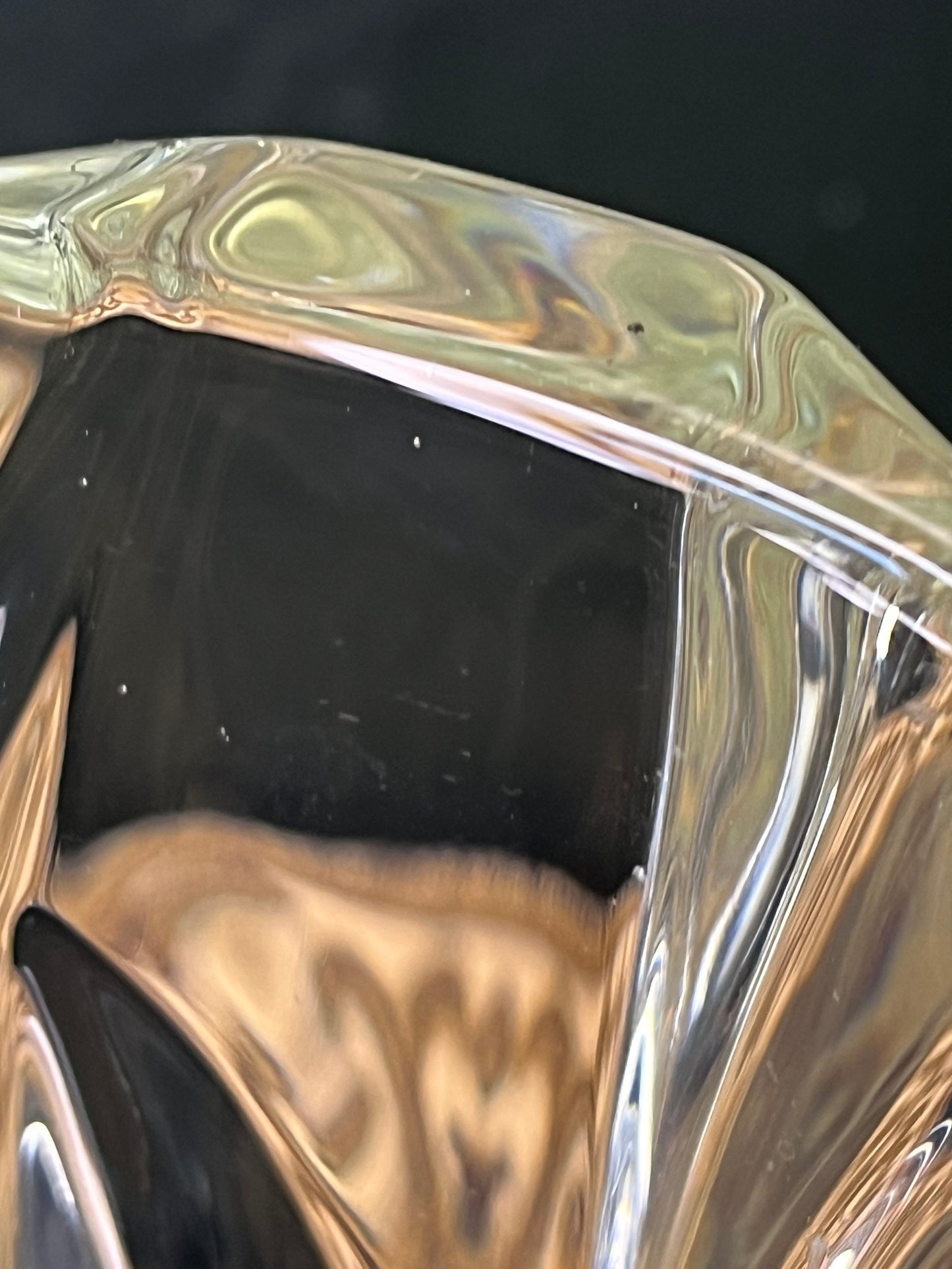 Vintage Murano Loodkristallen Vaas - Swirl Design, Italië