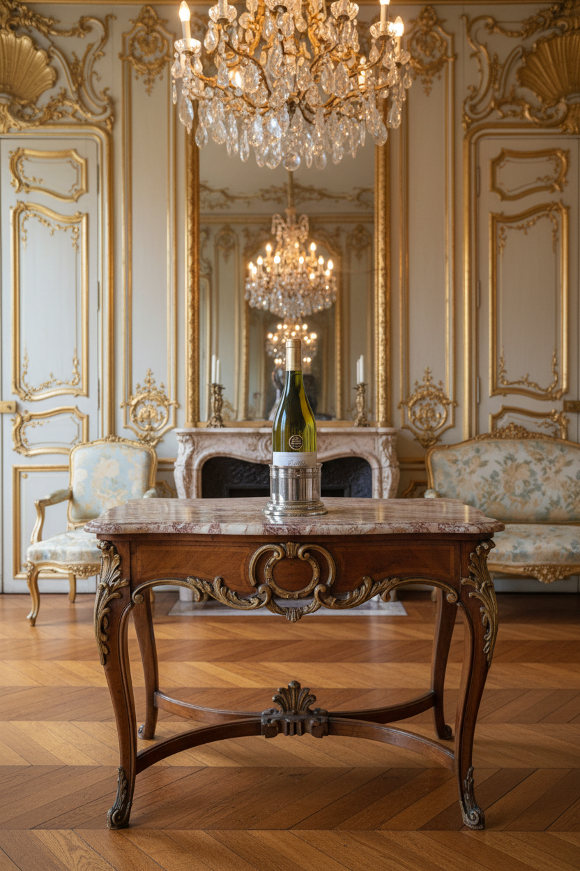 Antieke Verzilverde Wijnhouder - Neo-Lodewijk XVI Stijl, Laat 18e Eeuw