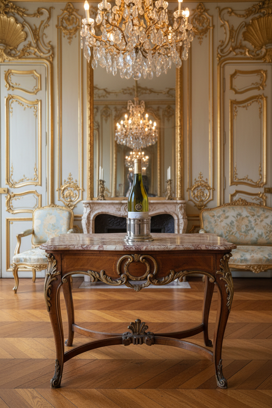 Antieke Verzilverde Wijnhouder - Neo-Lodewijk XVI Stijl, Laat 18e Eeuw