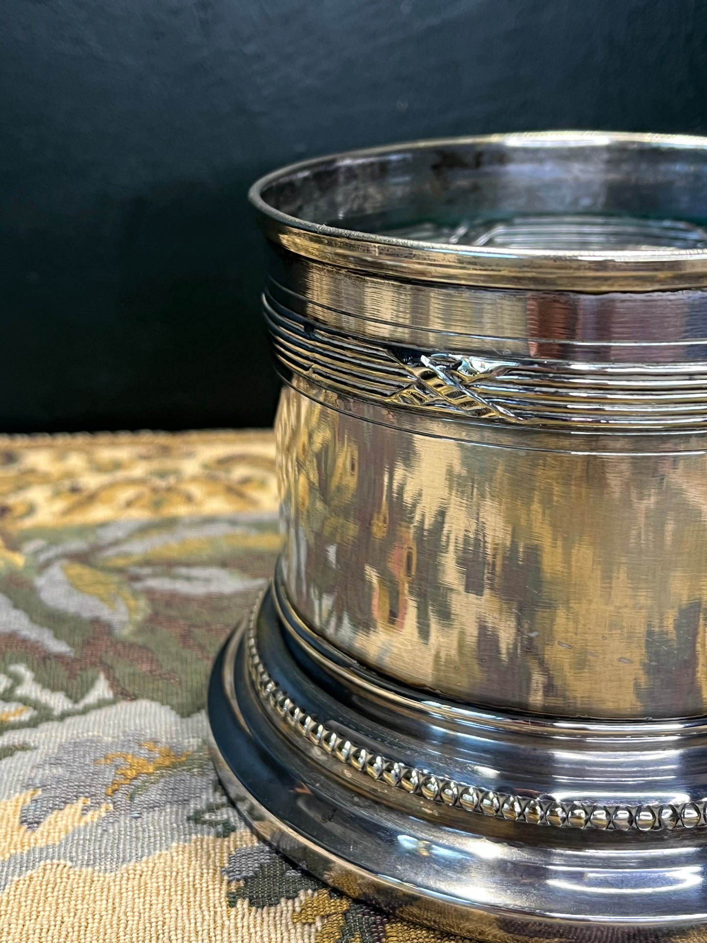 Antieke Verzilverde Wijnhouder - Neo-Lodewijk XVI Stijl, Laat 18e Eeuw