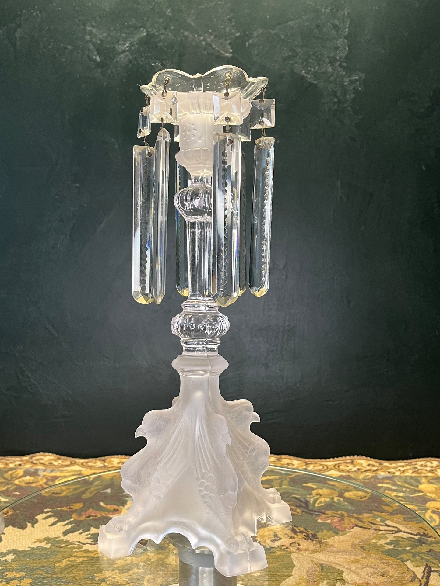 Val Saint Lambert Art Deco Griffoenen Kandelaren Set - Charles Graffart & René Delvenne