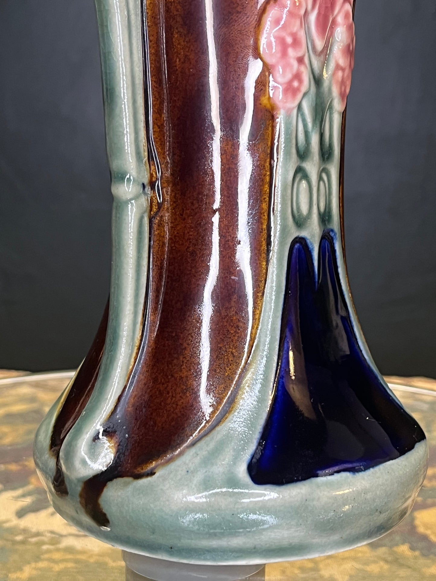 Waechtersbacher Jugendstil Kaststel 3-delig - Majolica Cache Pot & Vazen ca. 1900