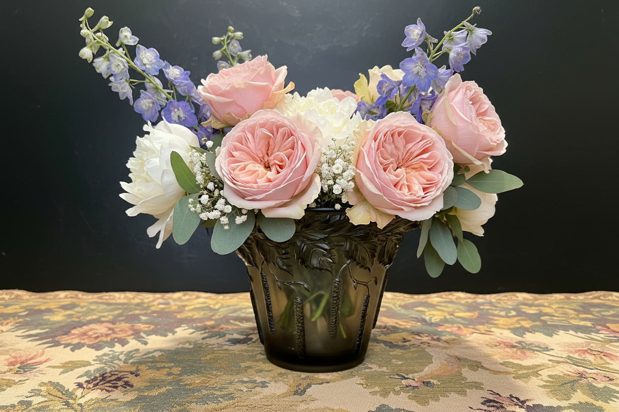 Barolac Persglas Vaas - Josef Ingwald Art Nouveau - Hazelaar Motief