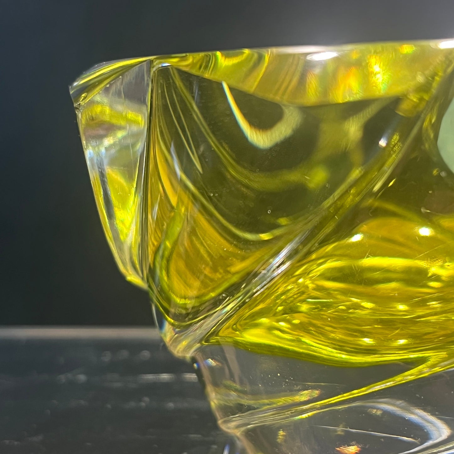 Val Saint Lambert Mondgeblazen Kristallen Asbak - René Delvende - Mid-Century