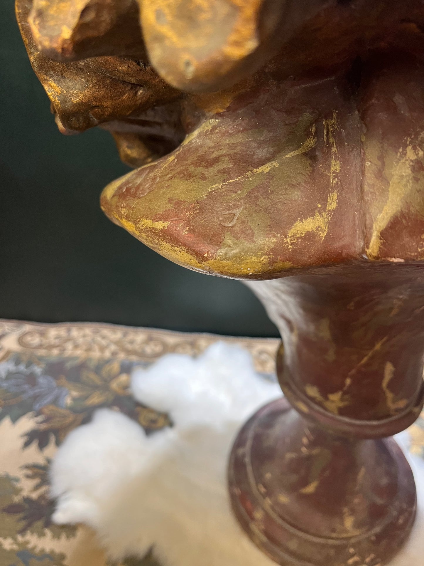 Antieke Jugendstil Pierrot Gipsen Buste - 20e Eeuw