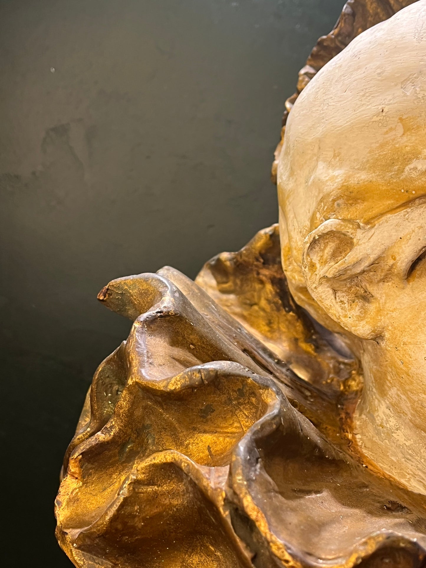 Antieke Jugendstil Pierrot Gipsen Buste - 20e Eeuw