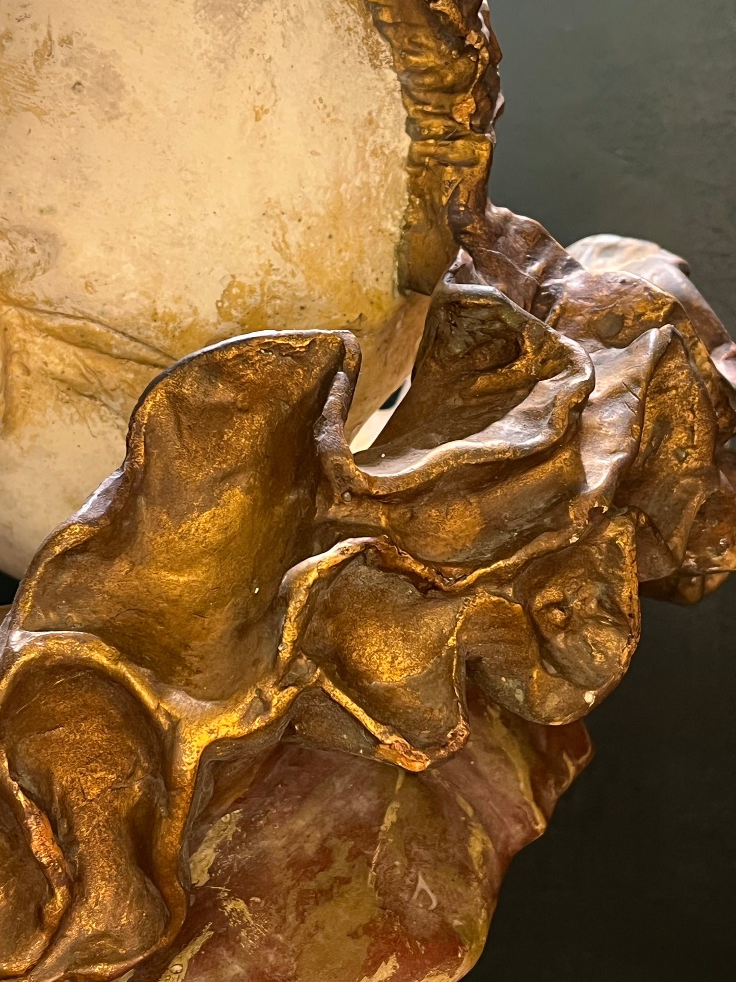 Antieke Jugendstil Pierrot Gipsen Buste - 20e Eeuw