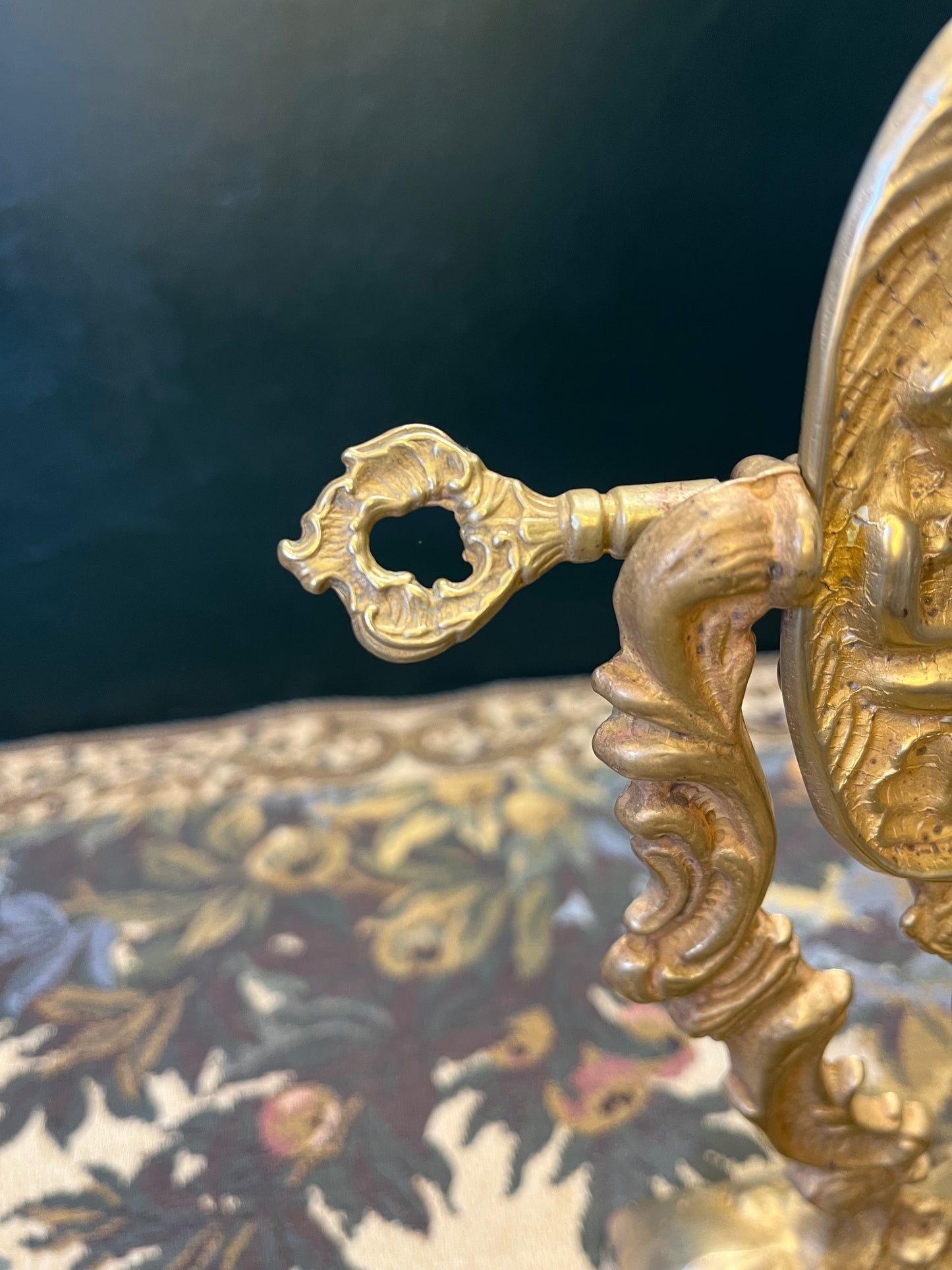 Neo-Rococo Tafelspiegel - Bronzen Putti Omlijsting, 19e Eeuw