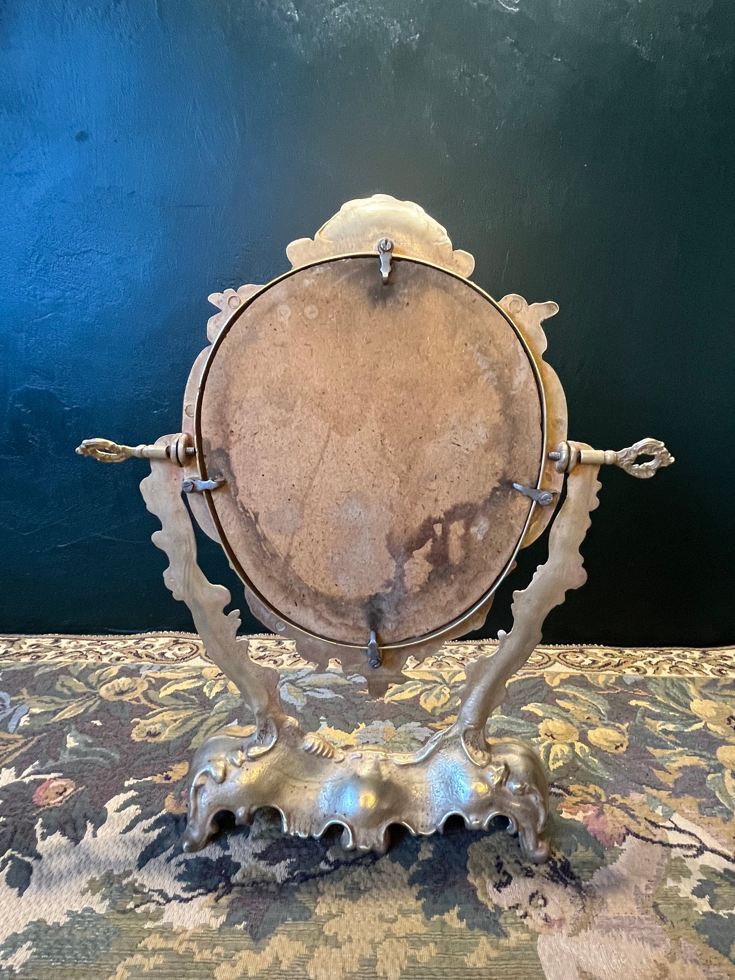 Neo-Rococo Tafelspiegel - Bronzen Putti Omlijsting, 19e Eeuw