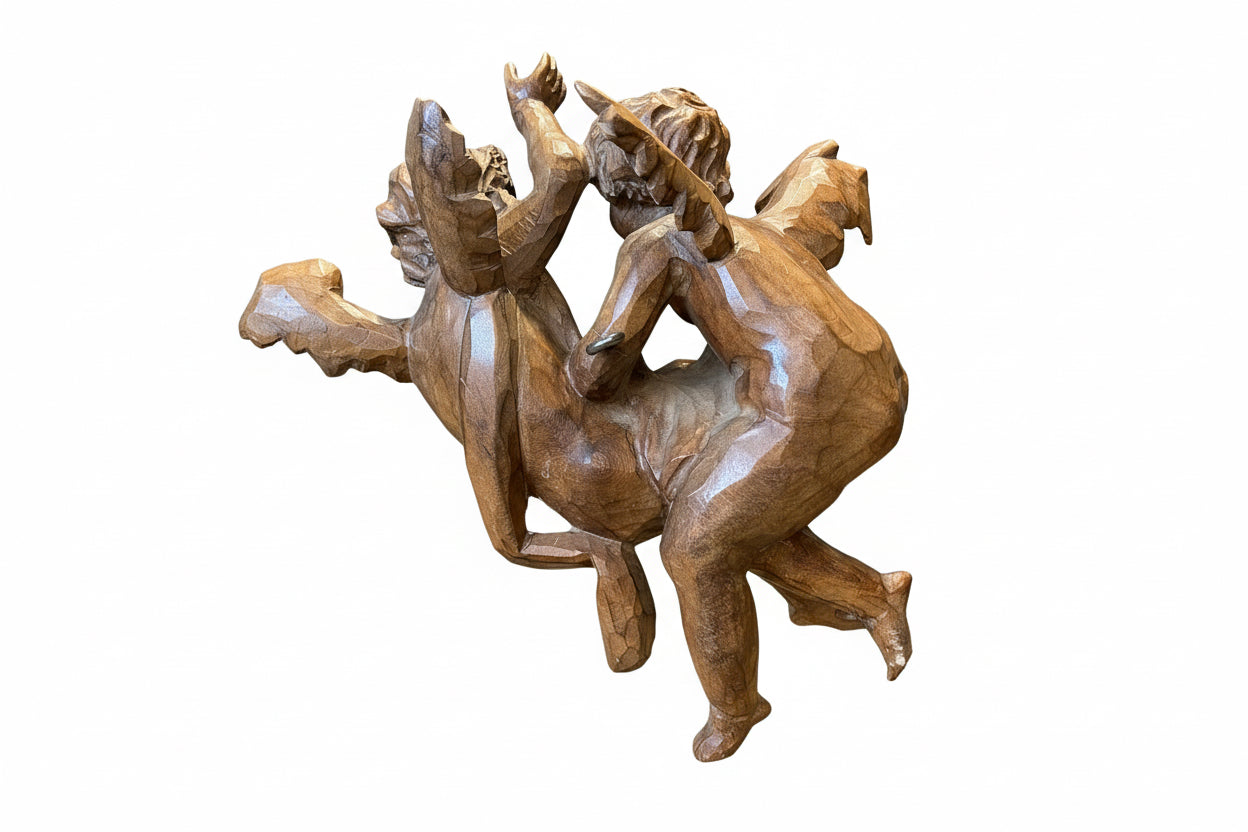 Antieke Barokke Cherubijnen - Handgesneden Hout, Italië ca. 1700