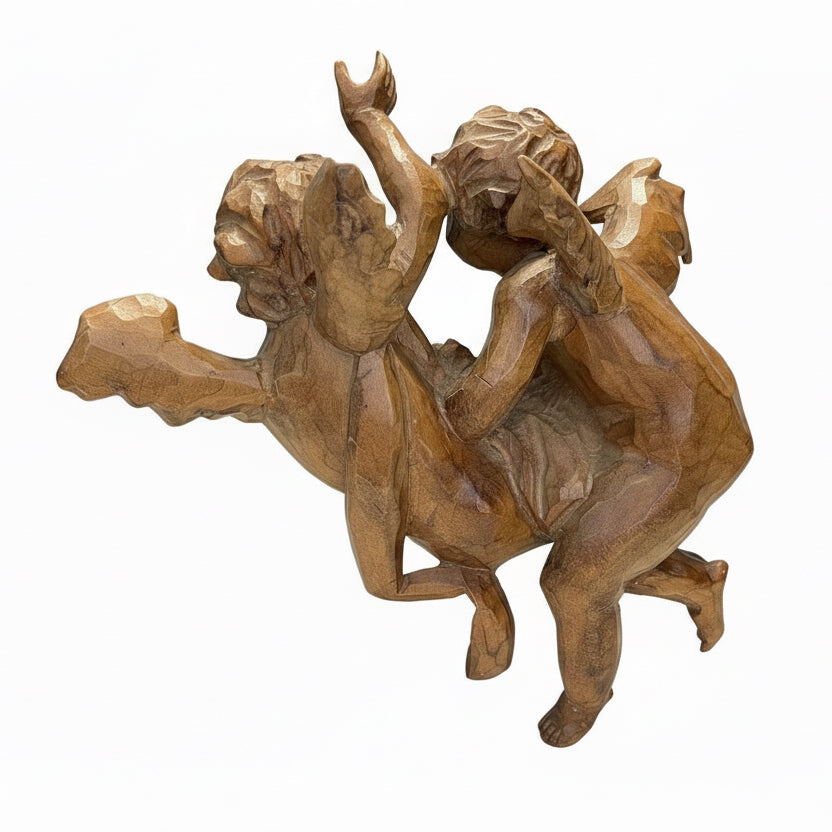 Antieke Barokke Cherubijnen - Handgesneden Hout, Italië ca. 1700