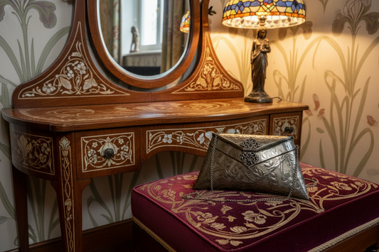 avond tasje geplaatst op Art Nouveau kamer