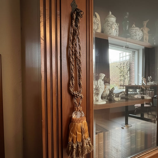 kwast aan vitrine kast